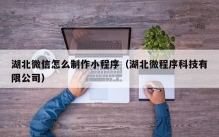 沙洋湖北微信怎么制作小程序（湖北微程序科技有限公司）